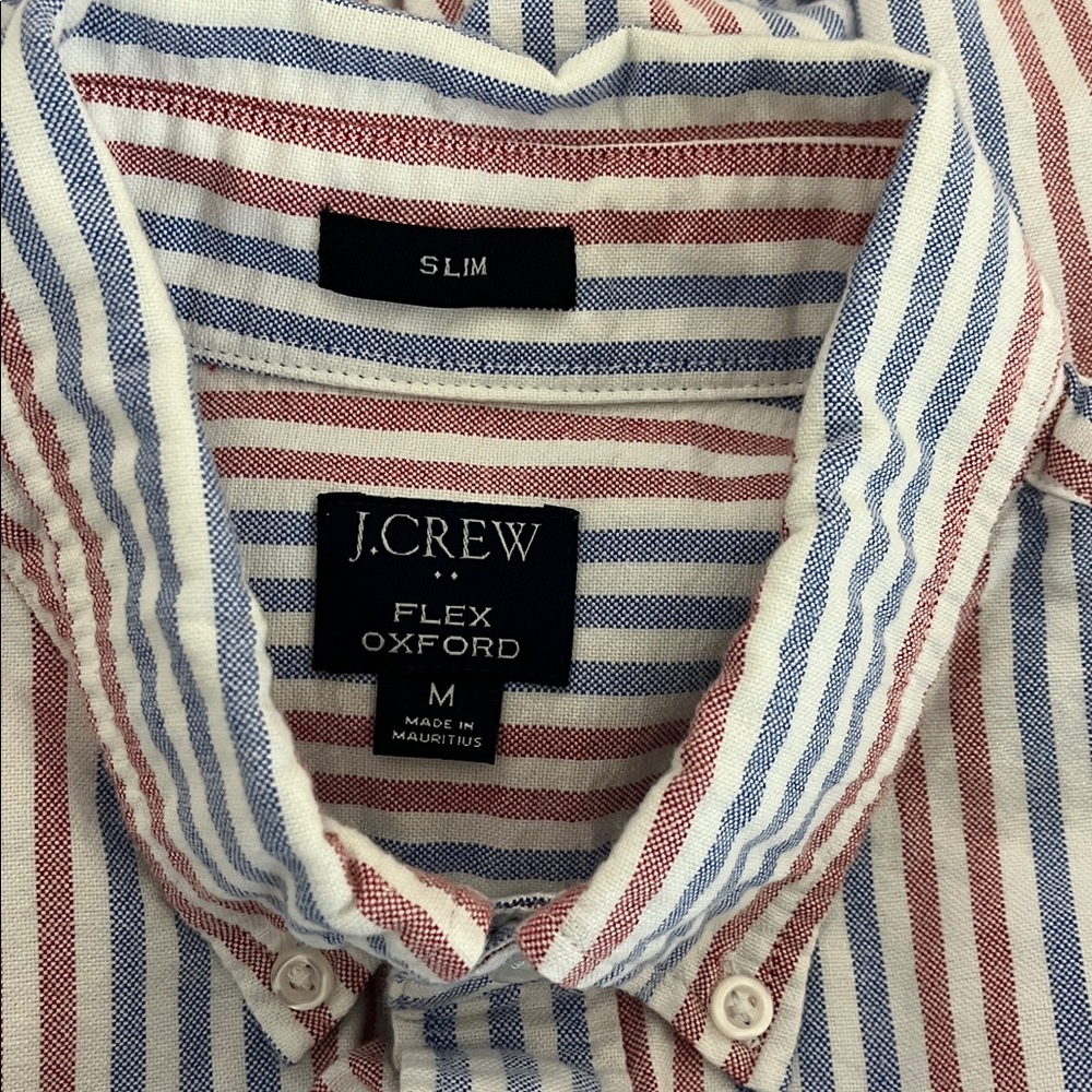 J. Crew Factory Flex Oxford Slim Fit Button Down Shirt Medium - Picture 6 of 8